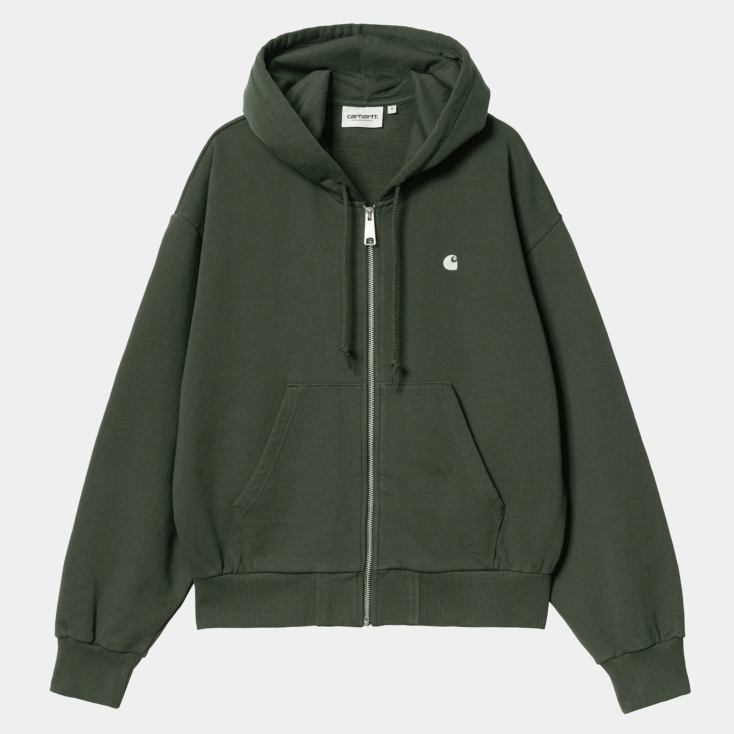 Sweats>Carhartt WIP W' Hooded Casey Jacket Sycamore Tree / Silver
