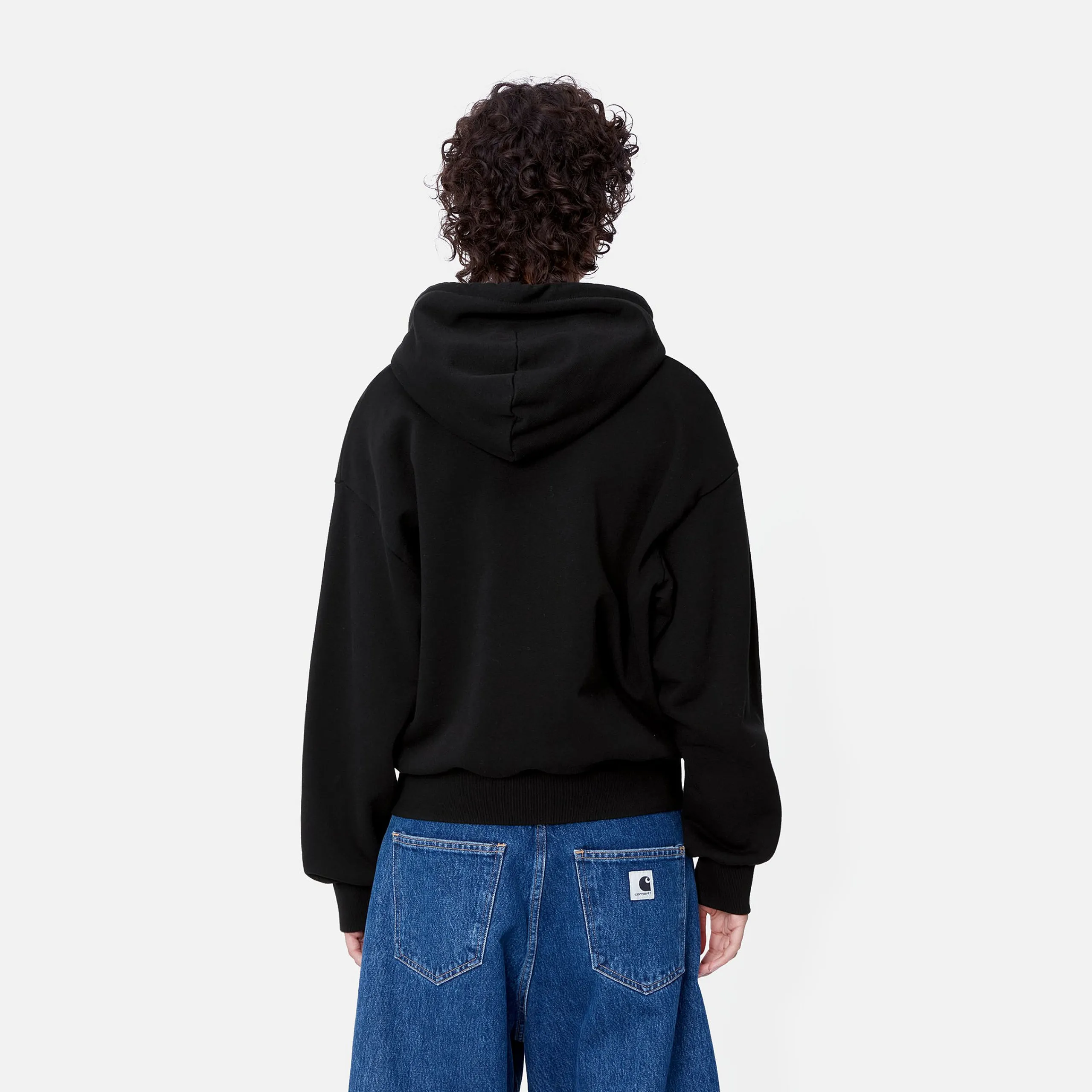 Sweats>Carhartt WIP W' Hooded Casey Sweatshirt Black / Silver