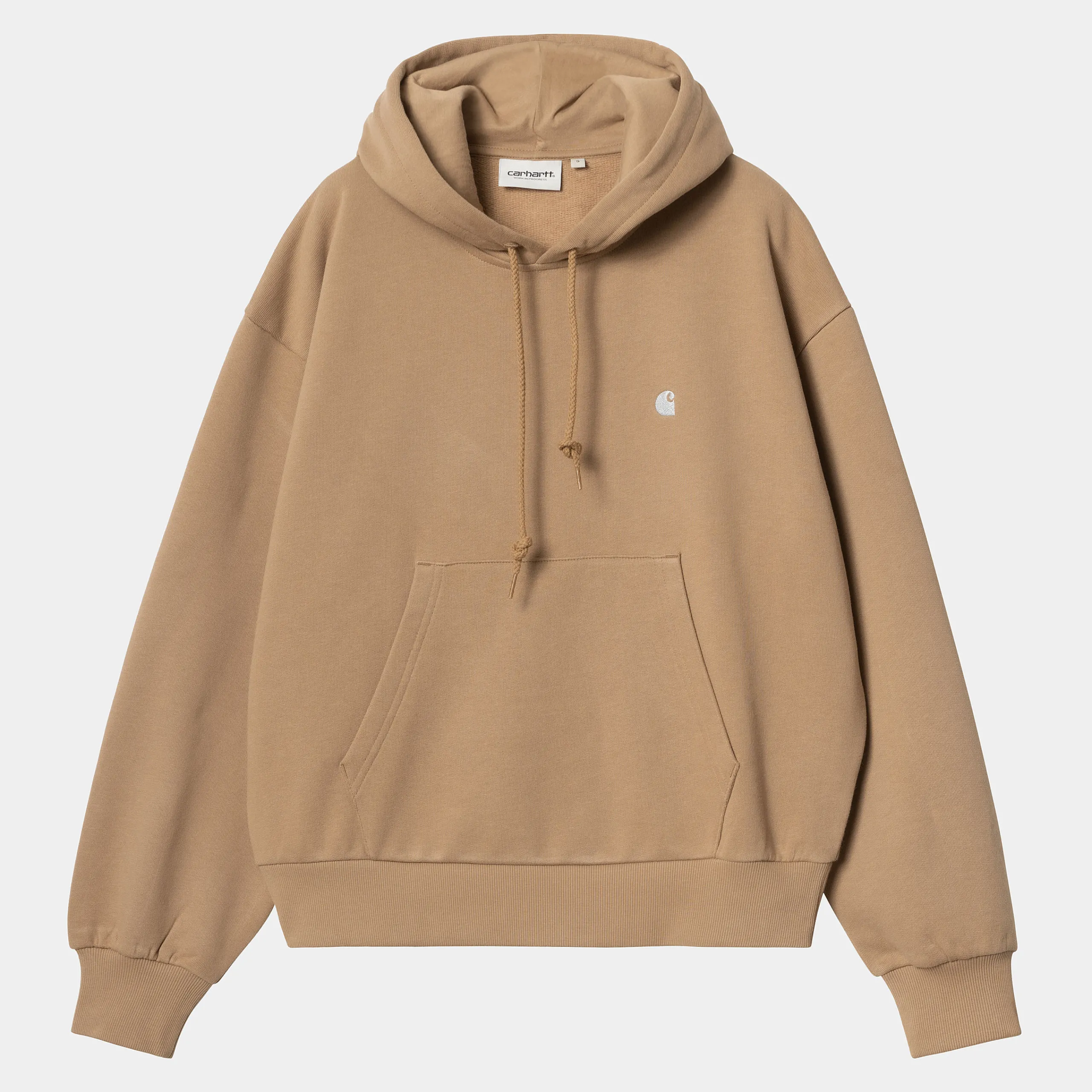Sweats>Carhartt WIP W' Hooded Casey Sweatshirt Peanut / Silver