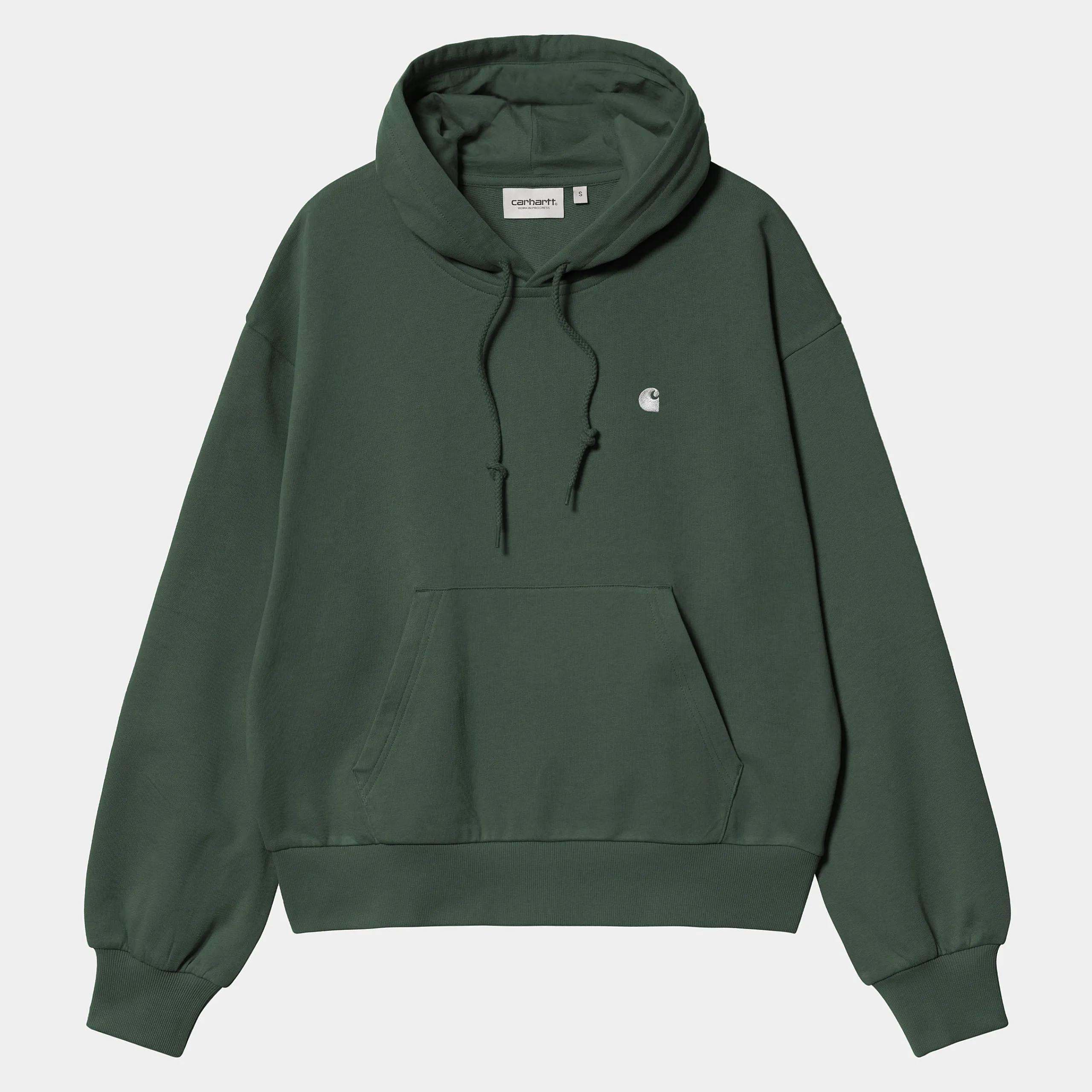 Sweats>Carhartt WIP W' Hooded Casey Sweatshirt Sycamore Tree / Silver