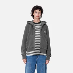 Sweats>Carhartt WIP W' Hooded Nelson Jacket Graphite