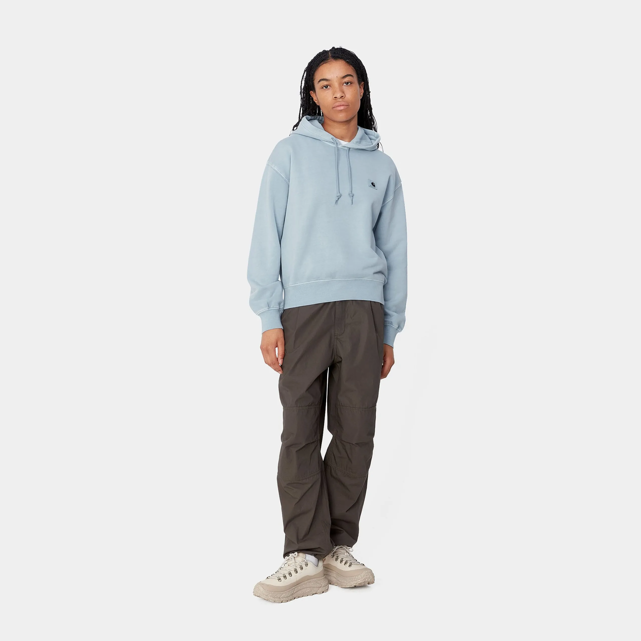 Sweats>Carhartt WIP W' Hooded Nelson Sweatshirt Dusty Ice