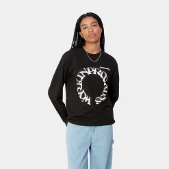 T-Shirts>Carhartt WIP W' L/S Body Of Work T-Shirt Black / White