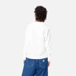 T-Shirts>Carhartt WIP W' L/S Pocket T-Shirt White