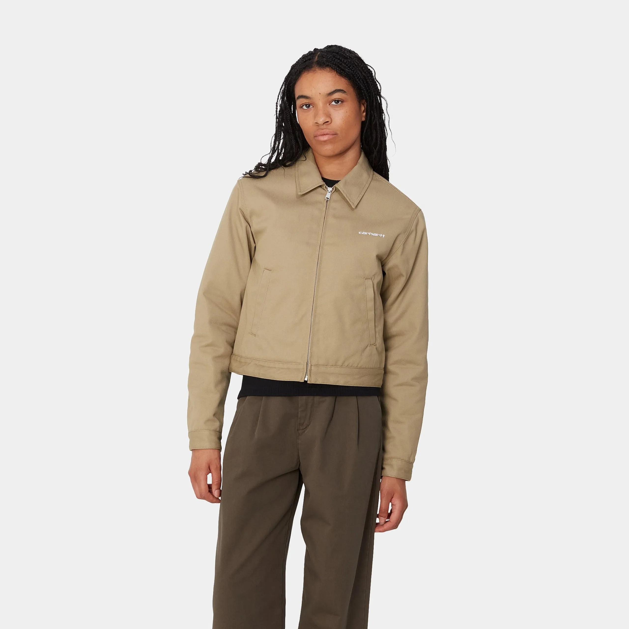 Jacken>Carhartt WIP W' Module Script Jacket Leather / White