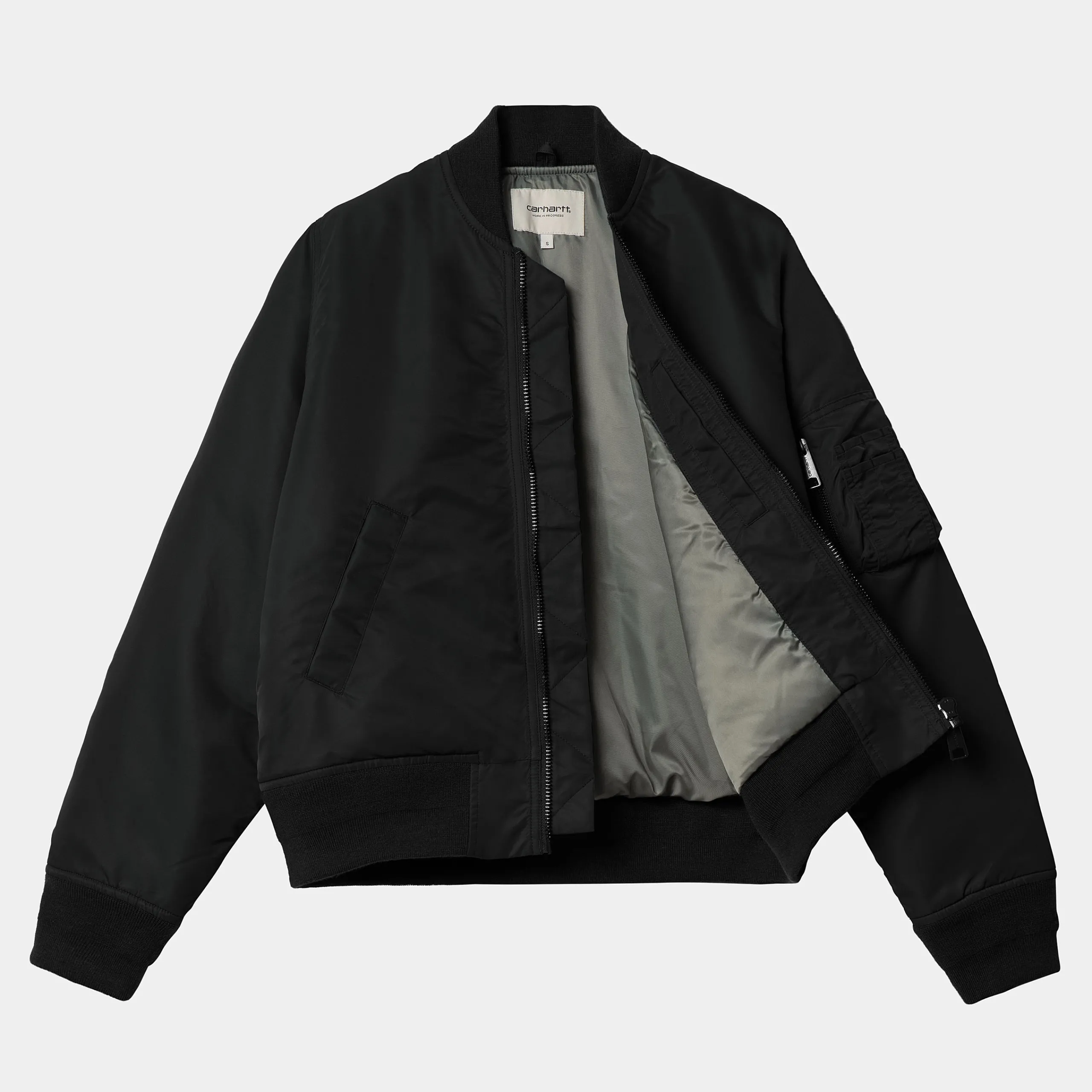 Jacken>Carhartt WIP W' Olten Bomber Black / Smoke Green