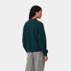 Sweats>Carhartt WIP W' Signature Sweat Duck Blue / White