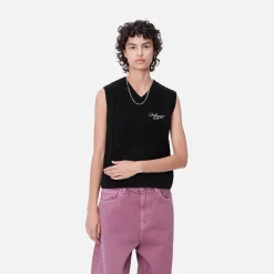 Strick>Carhartt WIP W' Signature Vest Sweater Black / Wax