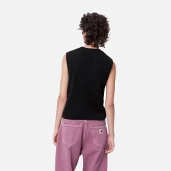 Strick>Carhartt WIP W' Signature Vest Sweater Black / Wax