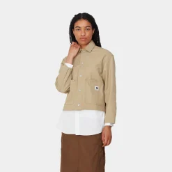 Jacken|Hemden>Carhartt WIP W' Simple Shirt Jac Leather