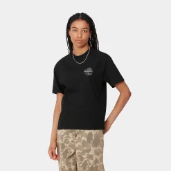 T-Shirts>Carhartt WIP W' S/S Ablaze T-Shirt Black / White