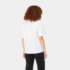 T-Shirts>Carhartt WIP W' S/S American Script T-Shirt White