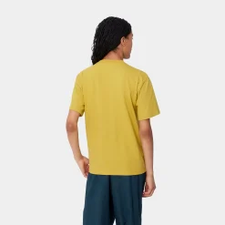 T-Shirts>Carhartt WIP W' S/S American Script T-Shirt Golden Olive