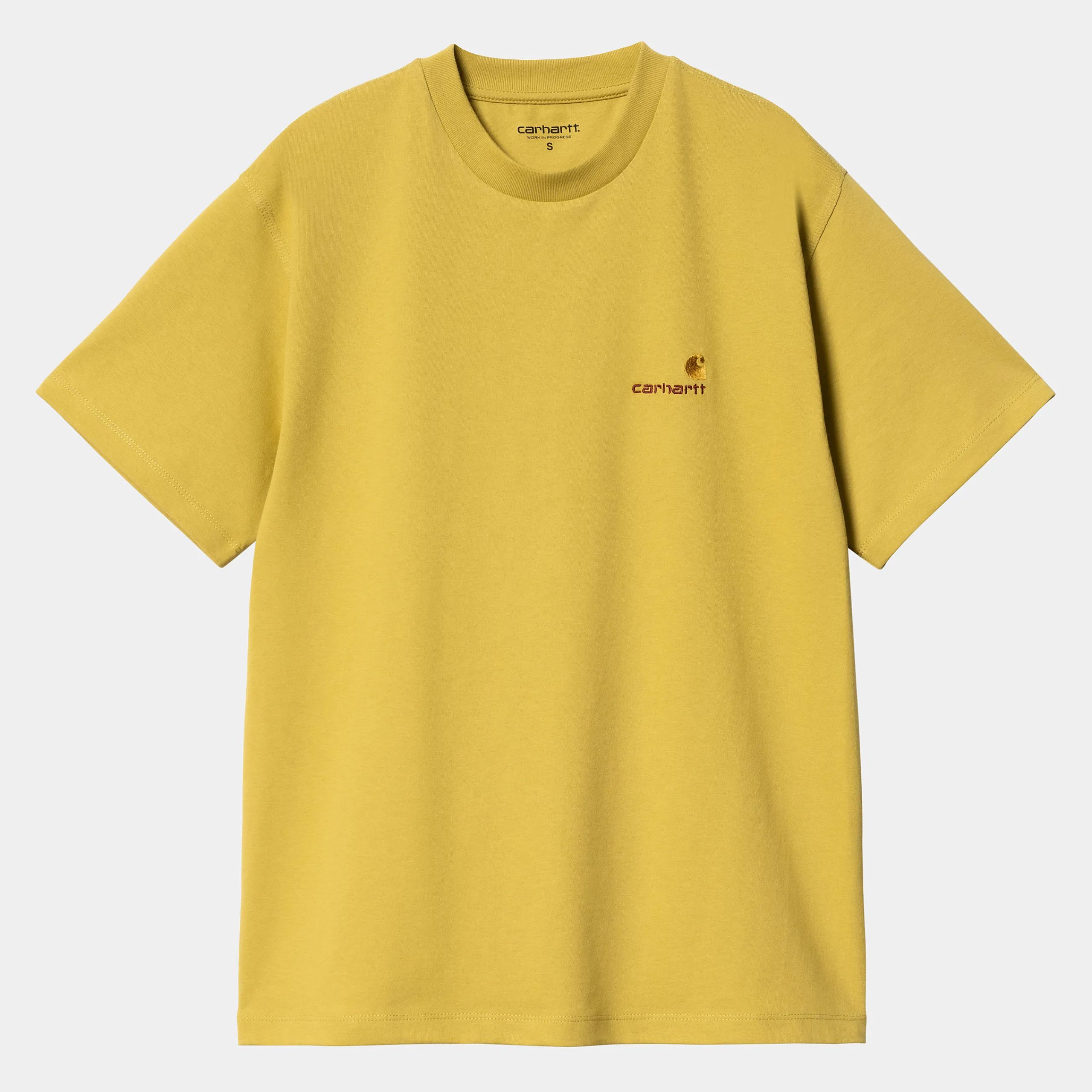 T-Shirts>Carhartt WIP W' S/S American Script T-Shirt Golden Olive