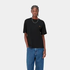 T-Shirts>Carhartt WIP W' S/S American Script T-Shirt Black