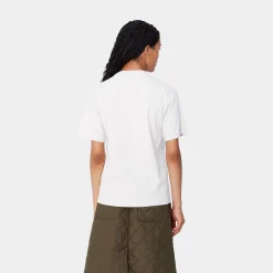 T-Shirts>Carhartt WIP W' S/S American Script T-Shirt Moonbeam