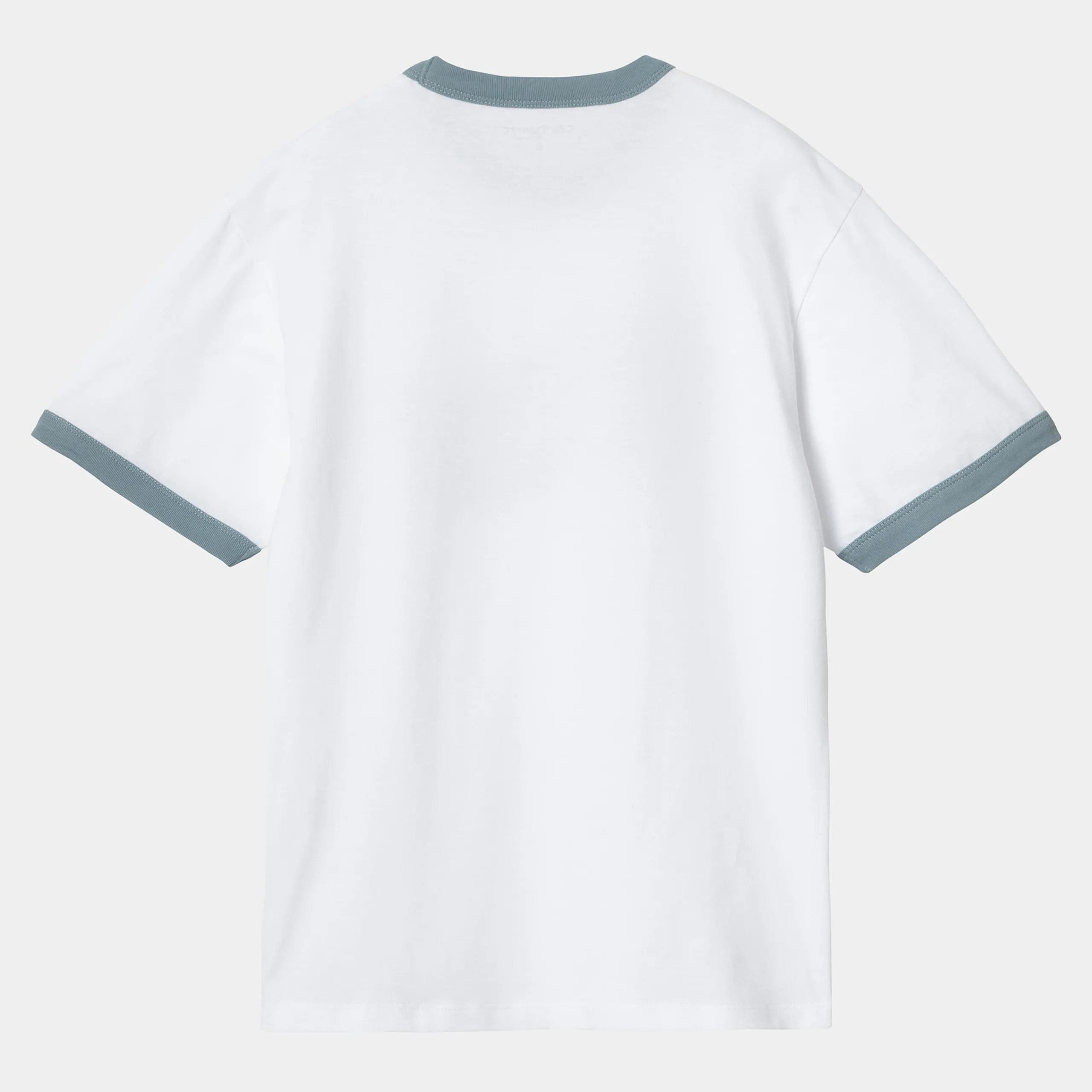 T-Shirts>Carhartt WIP W' S/S Brown Ducks Ringer T-S White / Dusty Ice
