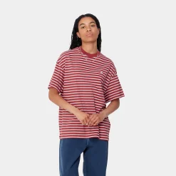 T-Shirts>Carhartt WIP W' S/S Bryna T-Shirt Bryna Stripe, Tuscany / White