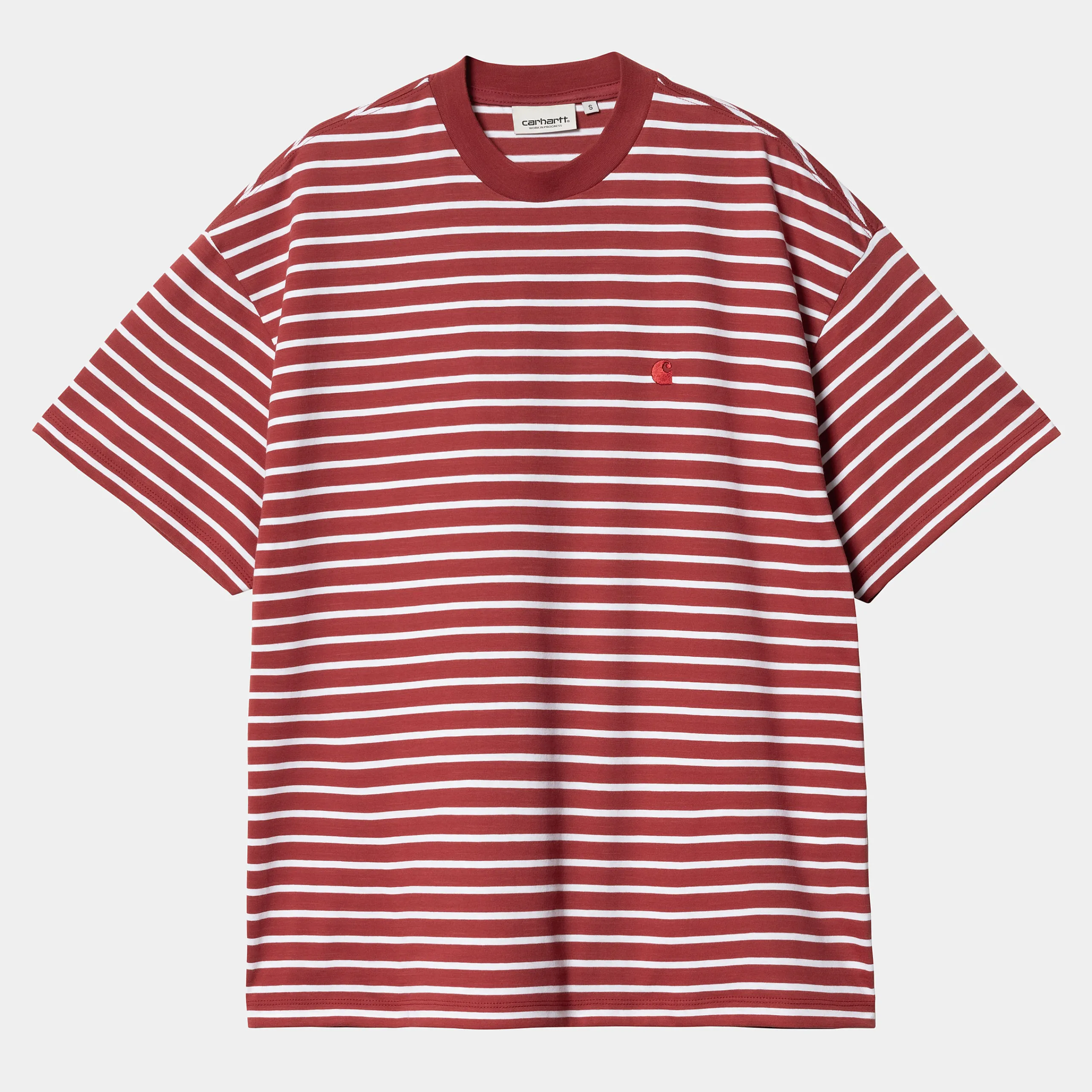 T-Shirts>Carhartt WIP W' S/S Bryna T-Shirt Bryna Stripe, Tuscany / White