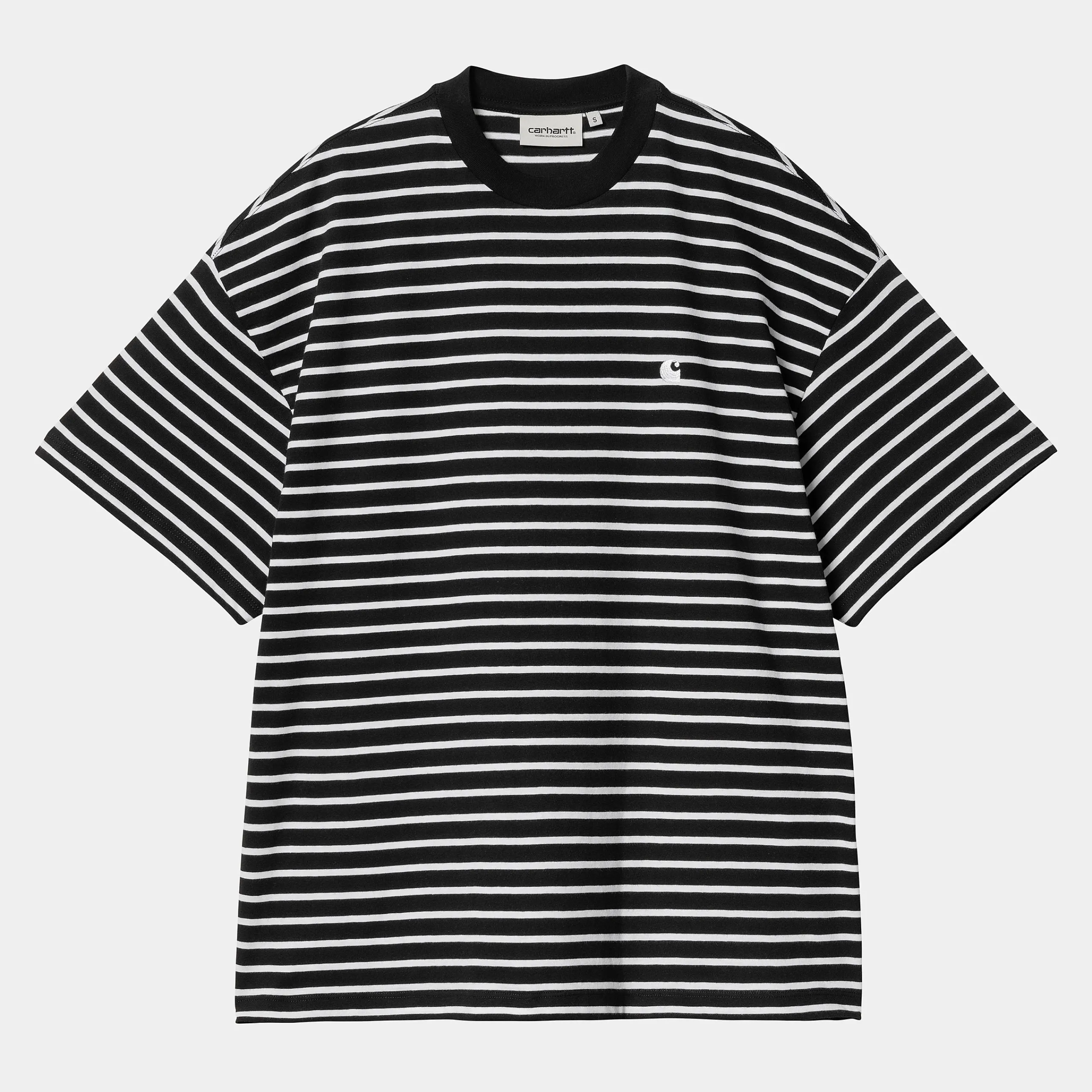 T-Shirts>Carhartt WIP W' S/S Bryna T-Shirt Bryna Stripe, Black / White