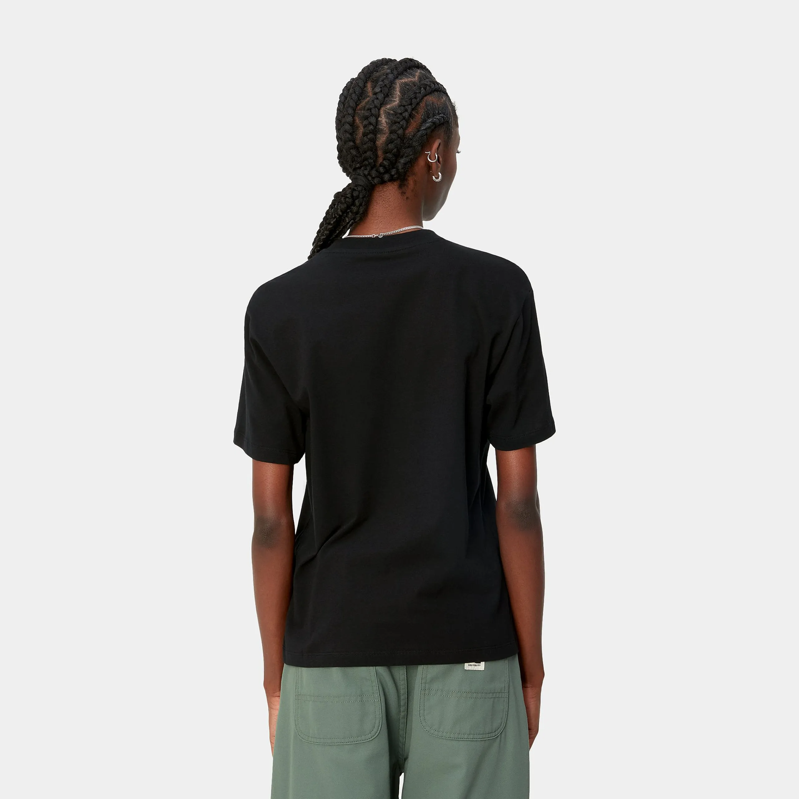T-Shirts>Carhartt WIP W' S/S Casey T-Shirt Black / Silver