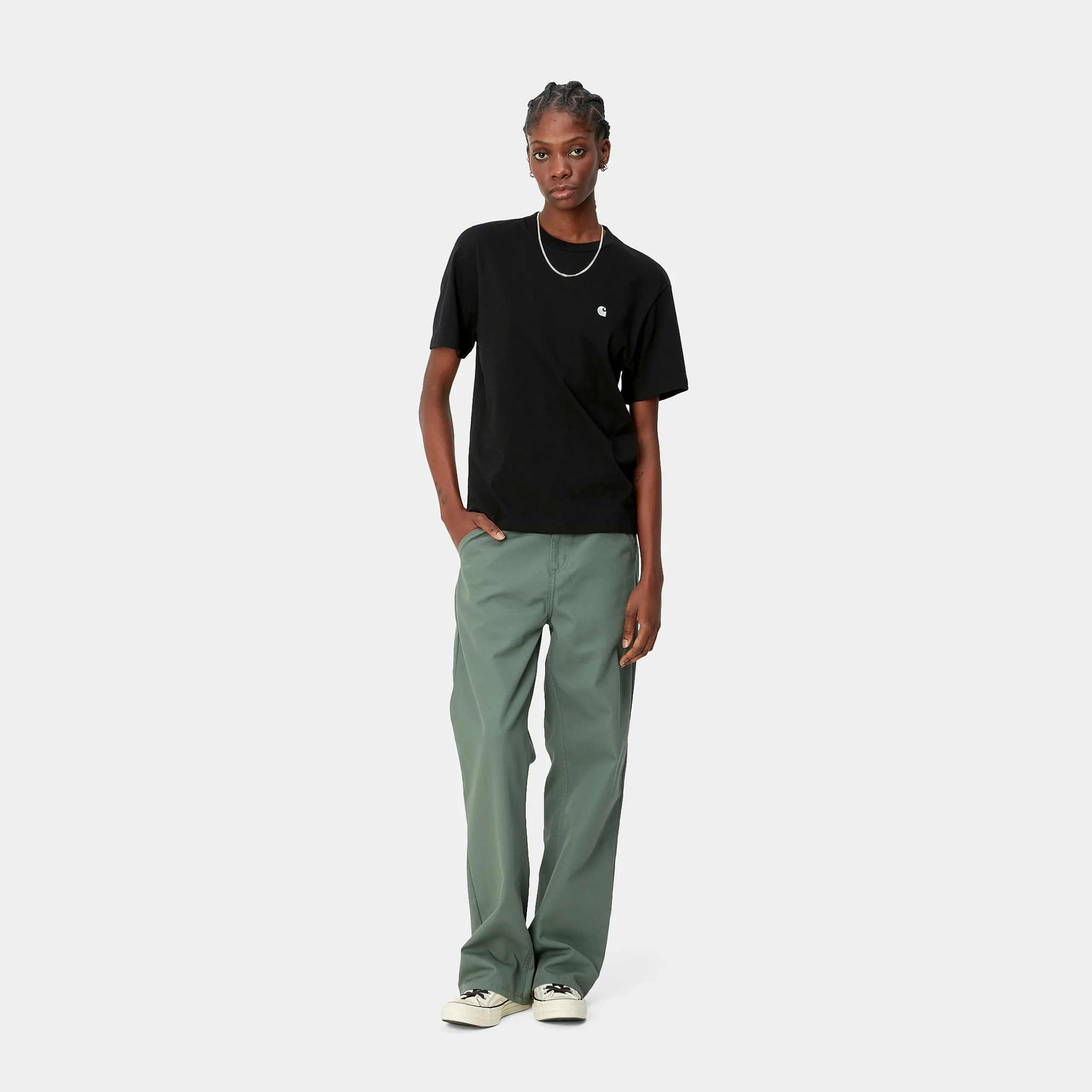 T-Shirts>Carhartt WIP W' S/S Casey T-Shirt Black / Silver