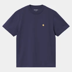T-Shirts>Carhartt WIP W' S/S Chase T-Shirt Aura / Gold
