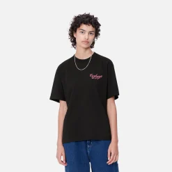 T-Shirts>Carhartt WIP W' S/S Exchange T-Shirt Black / Pink