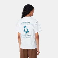 T-Shirts>Carhartt WIP W' S/S Exchange T-Shirt White / Blue