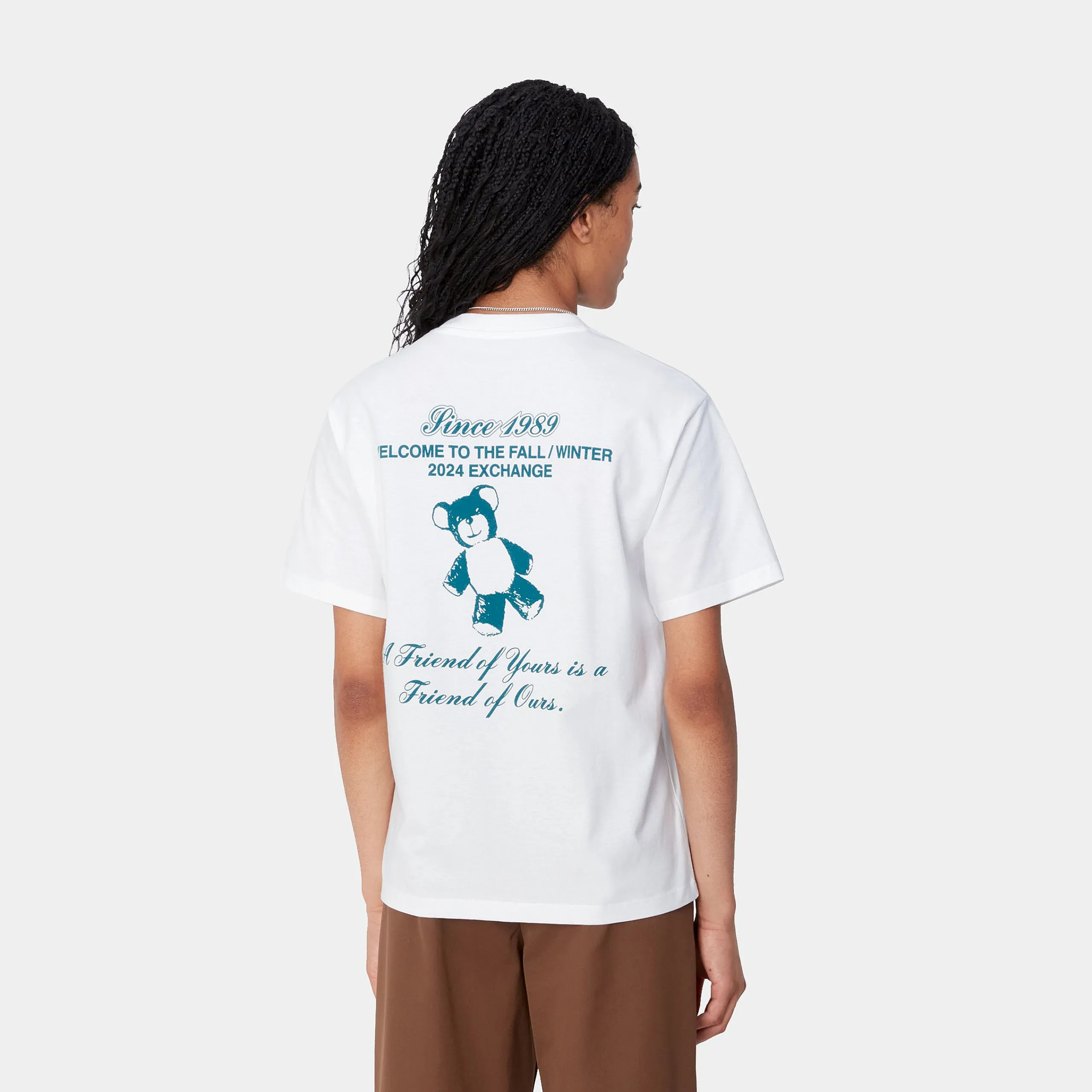T-Shirts>Carhartt WIP W' S/S Exchange T-Shirt White / Blue