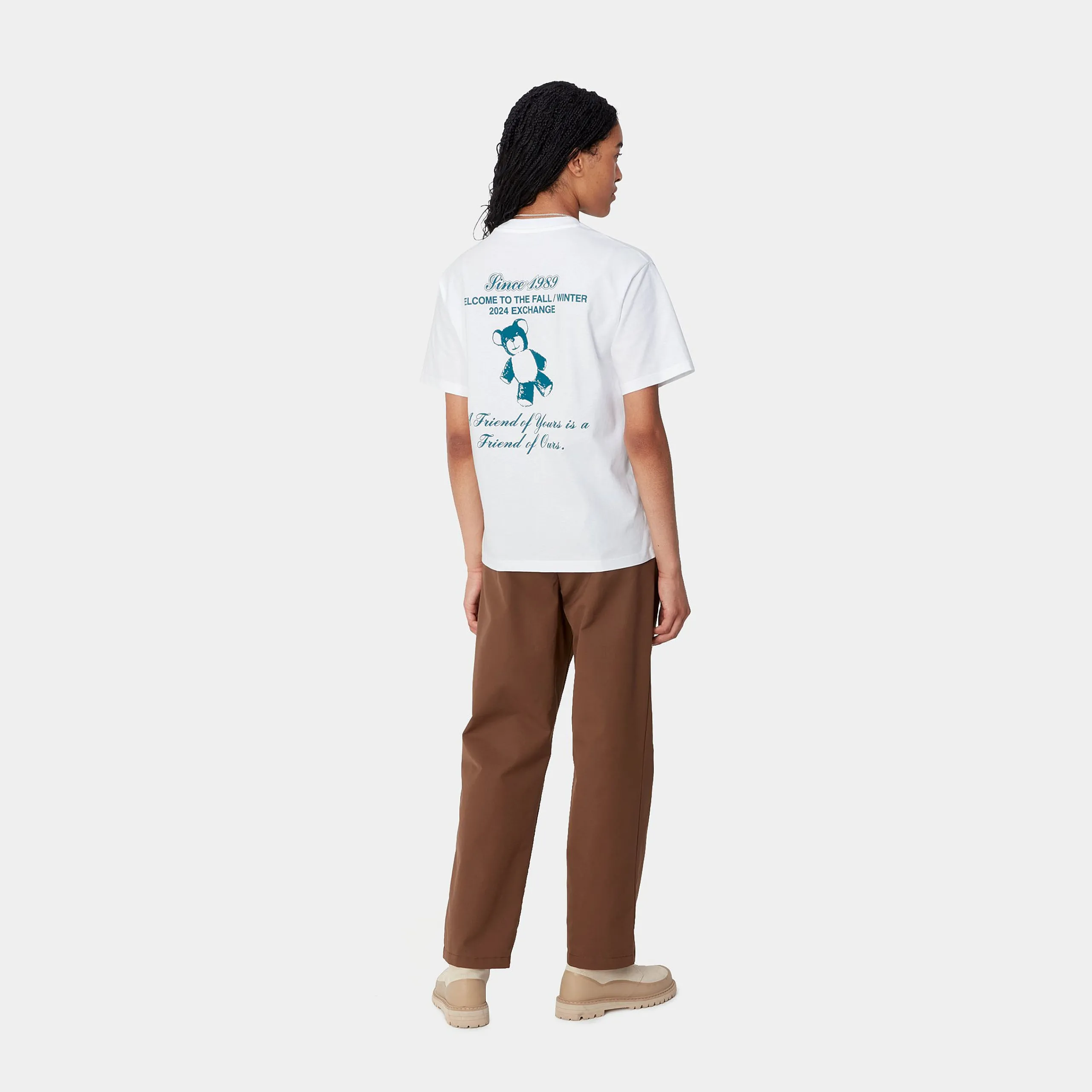 T-Shirts>Carhartt WIP W' S/S Exchange T-Shirt White / Blue