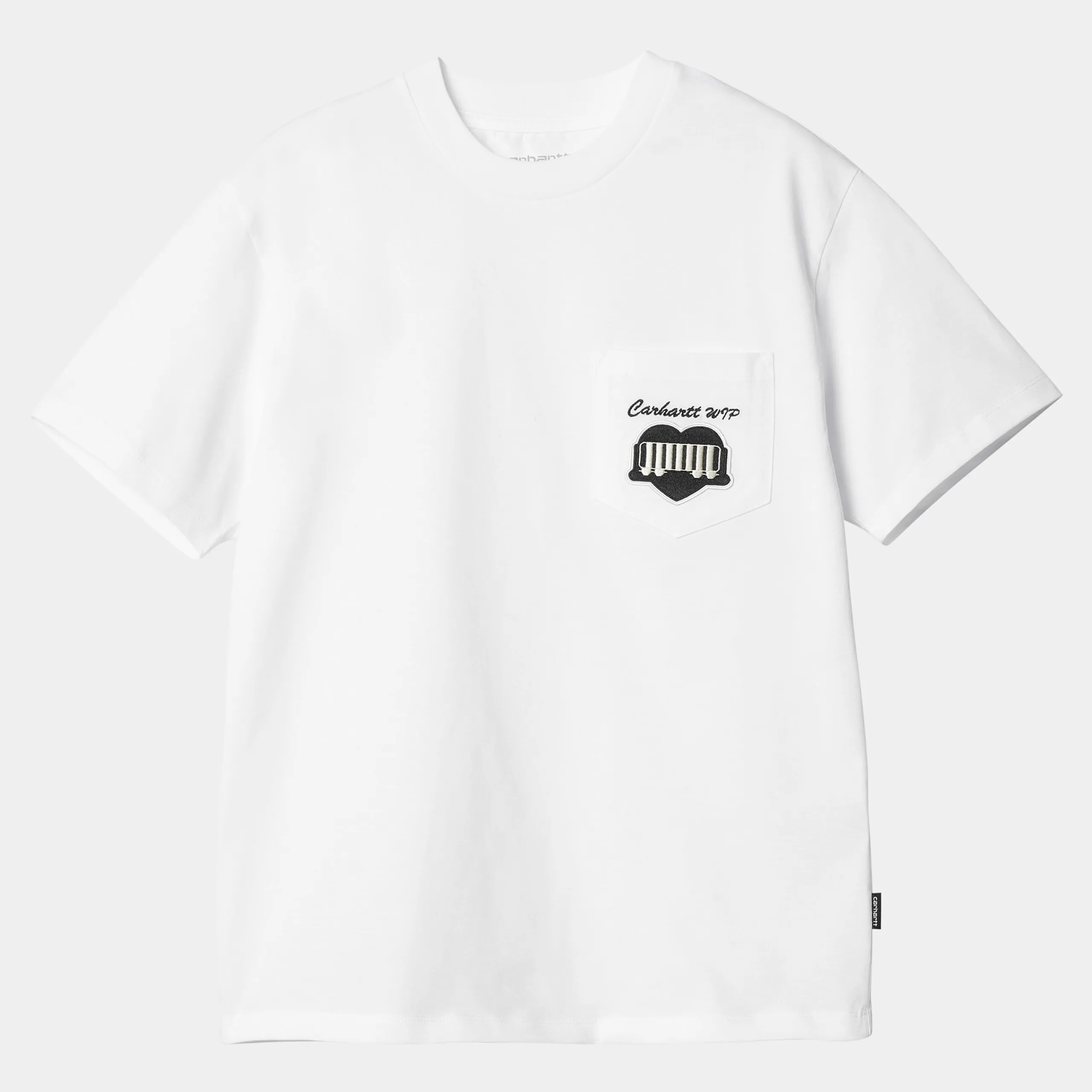 T-Shirts>Carhartt WIP W' S/S Heart Train Pocket T-S White
