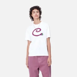 T-Shirts>Carhartt WIP W' S/S Paradise C T-Shirt White