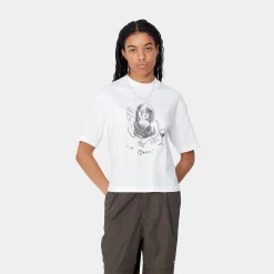 T-Shirts>Carhartt WIP W' S/S Pepe Card T-Shirt White / Black
