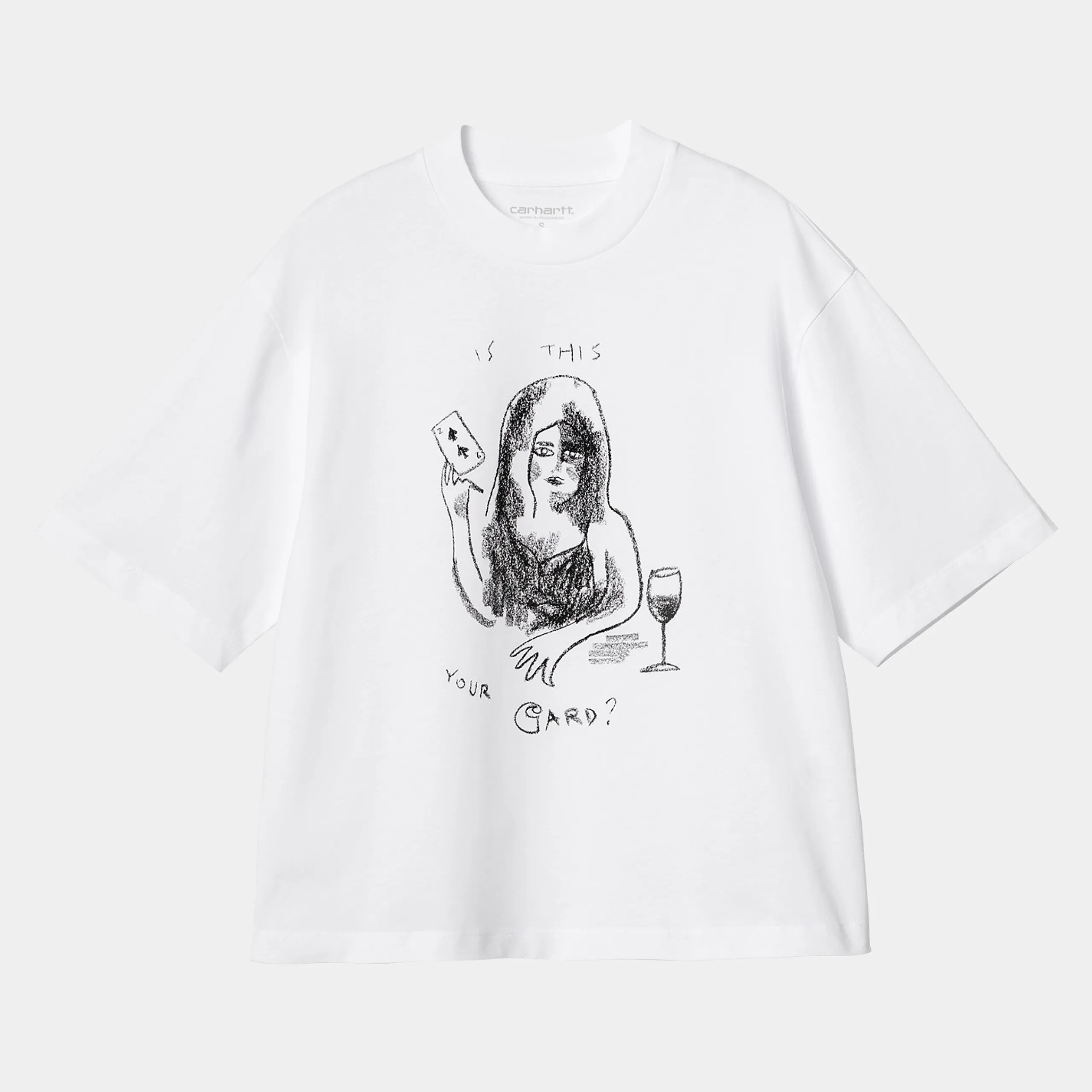 T-Shirts>Carhartt WIP W' S/S Pepe Card T-Shirt White / Black
