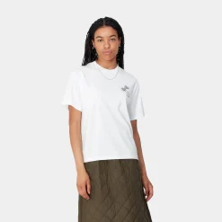 T-Shirts>Carhartt WIP W' S/S Pins T-Shirt White / Black