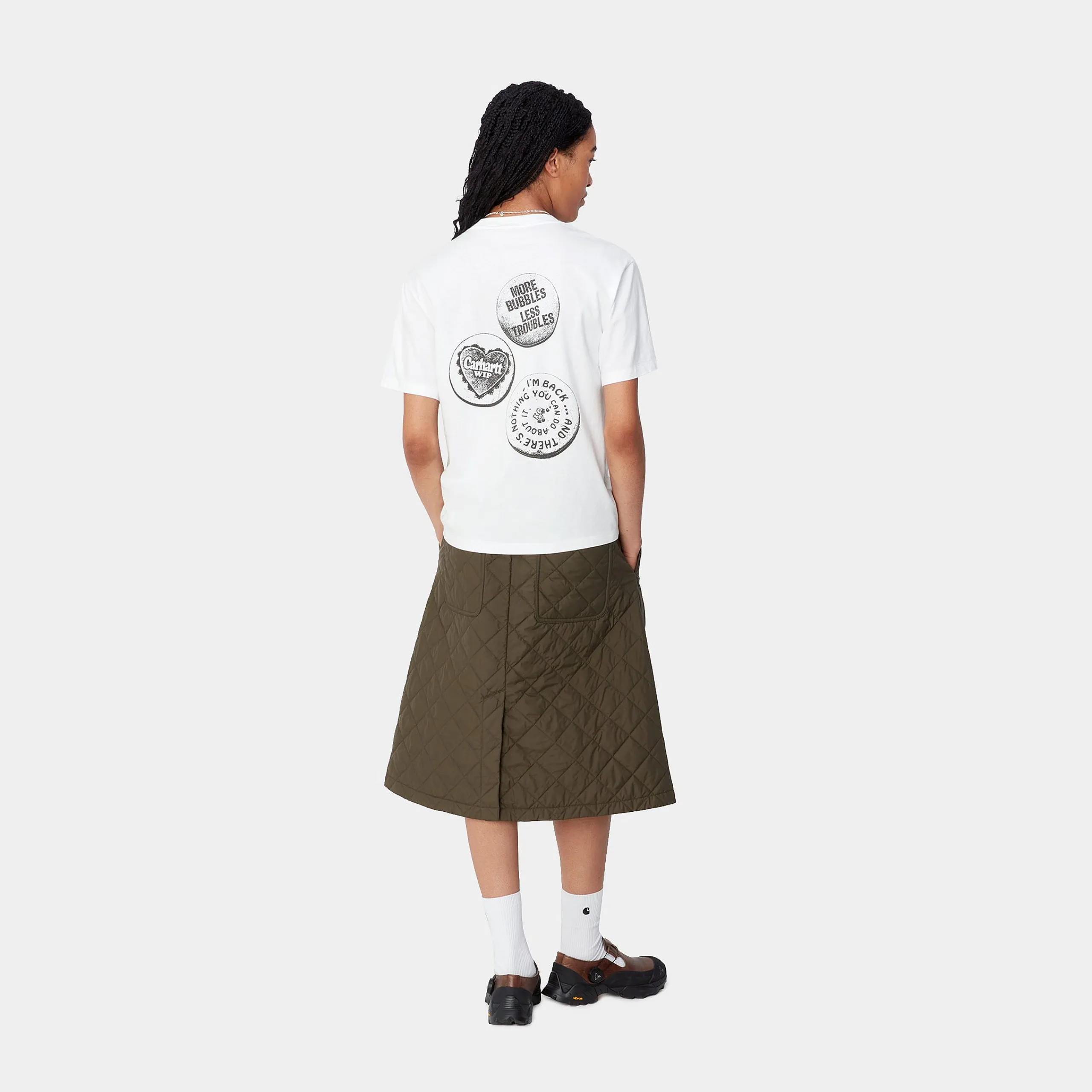 T-Shirts>Carhartt WIP W' S/S Pins T-Shirt White / Black