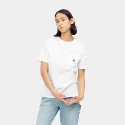 T-Shirts>Carhartt WIP W' S/S Pocket T-Shirt White