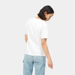 T-Shirts>Carhartt WIP W' S/S Pocket T-Shirt White