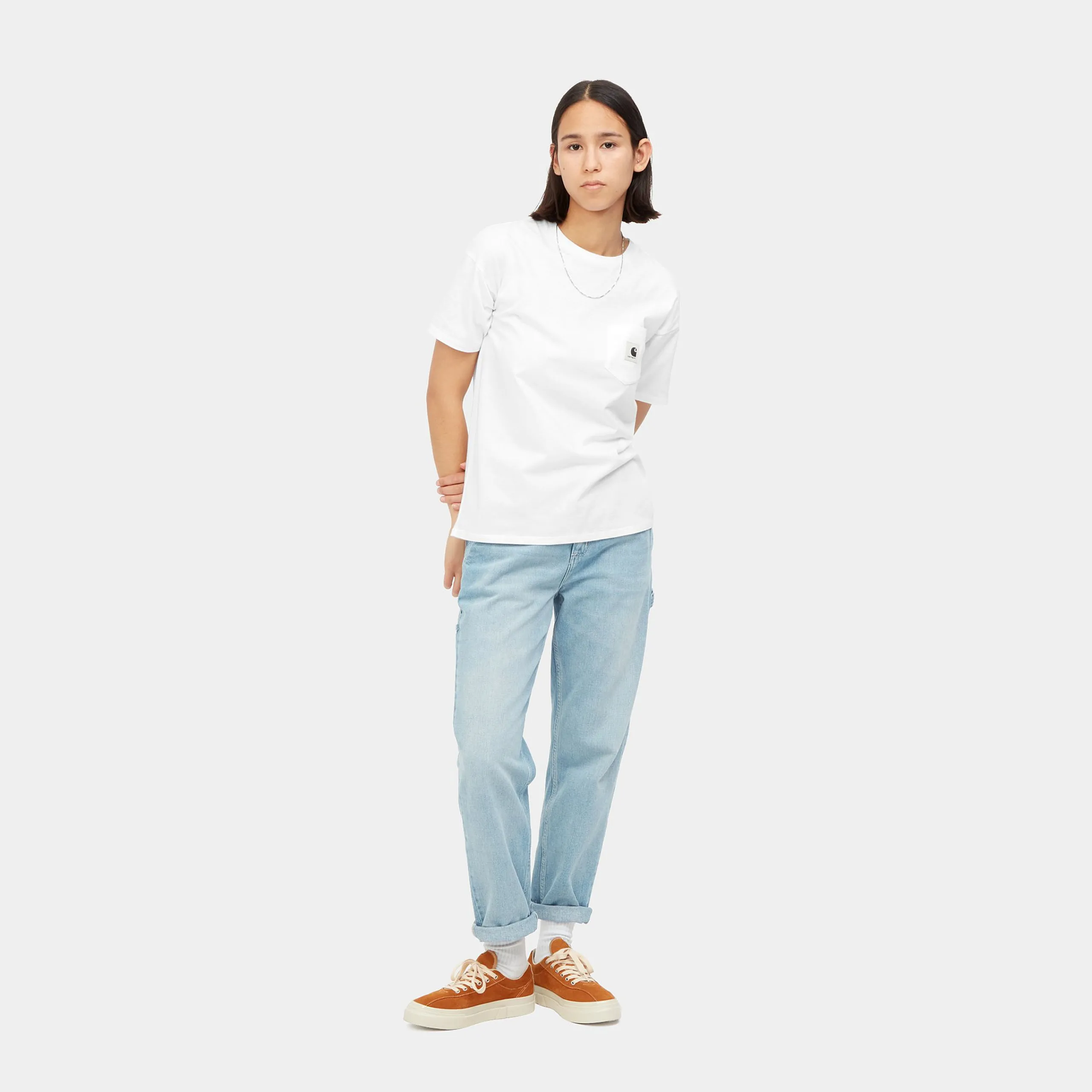 T-Shirts>Carhartt WIP W' S/S Pocket T-Shirt White