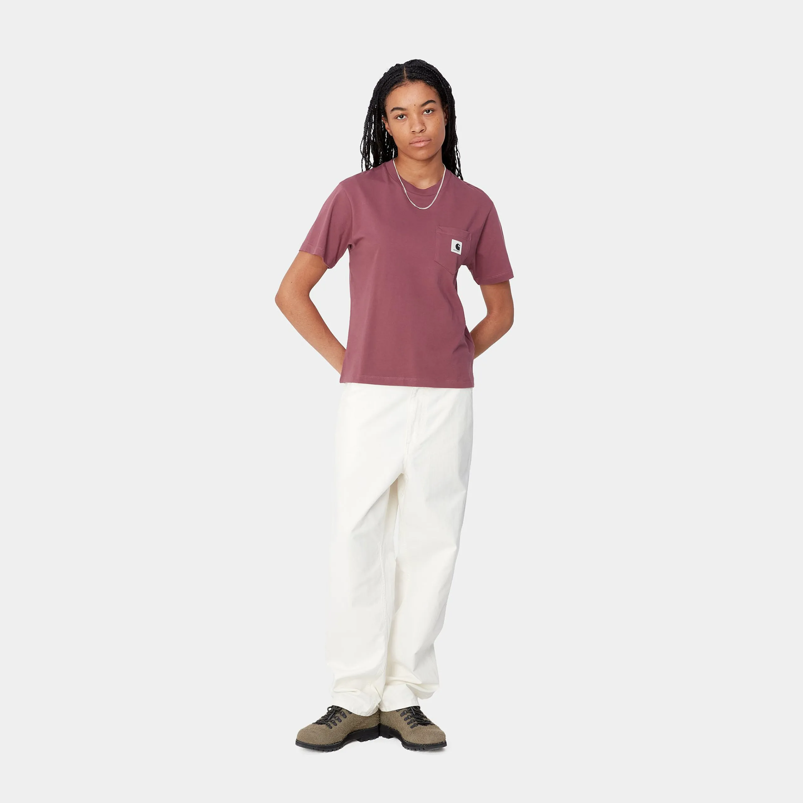 T-Shirts>Carhartt WIP W' S/S Pocket T-Shirt Dusty Fuchsia