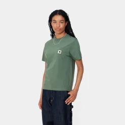 T-Shirts>Carhartt WIP W' S/S Pocket T-Shirt Duck Green