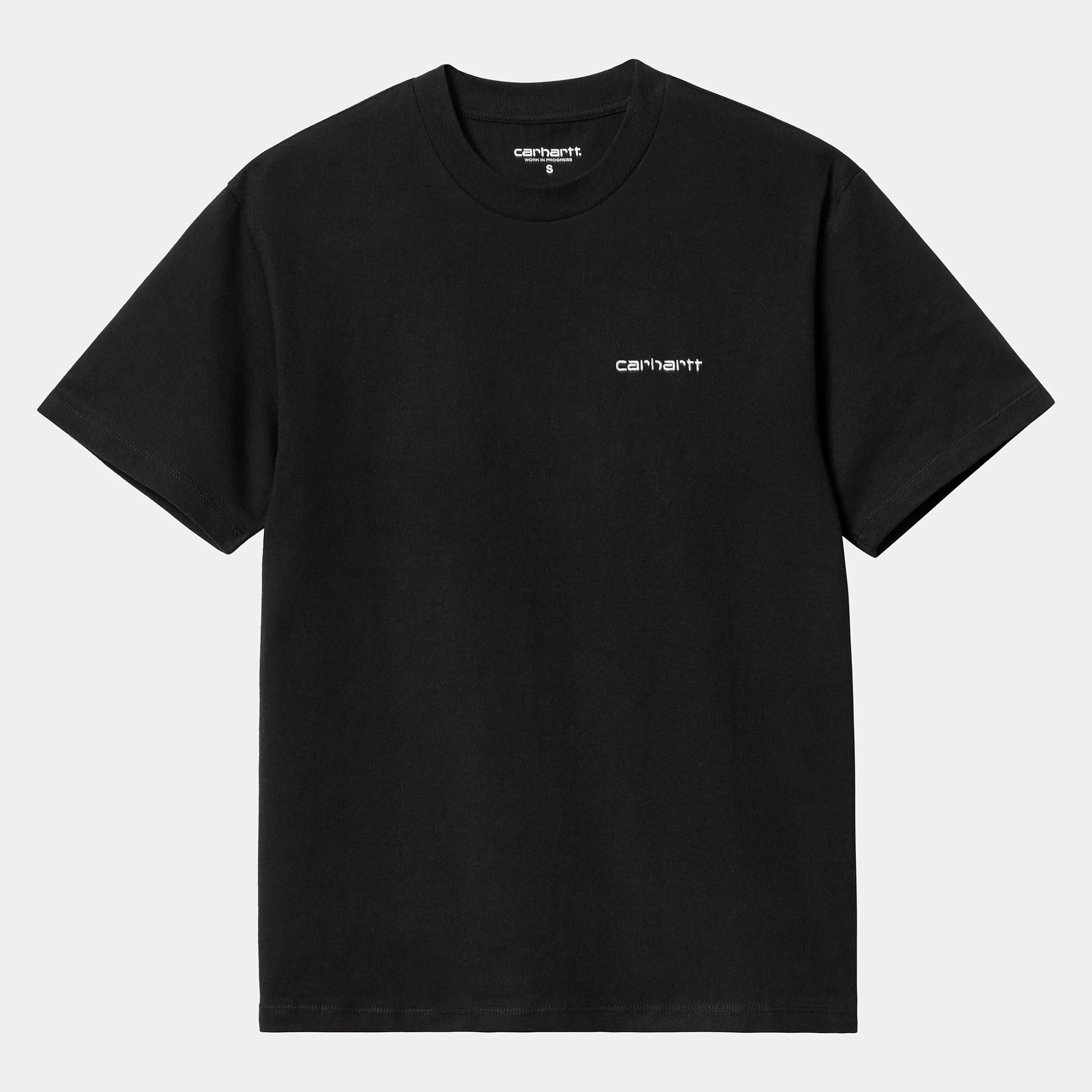 T-Shirts>Carhartt WIP W' S/S Script Embroidery T-Shirt Black / White