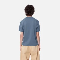 T-Shirts>Carhartt WIP W' S/S Script Embroidery T-Shirt Positano / Malbec