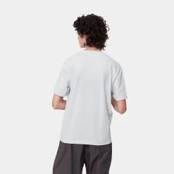 T-Shirts>Carhartt WIP W' S/S Script Embroidery T-Shirt Ash Heather / Dusty Rose