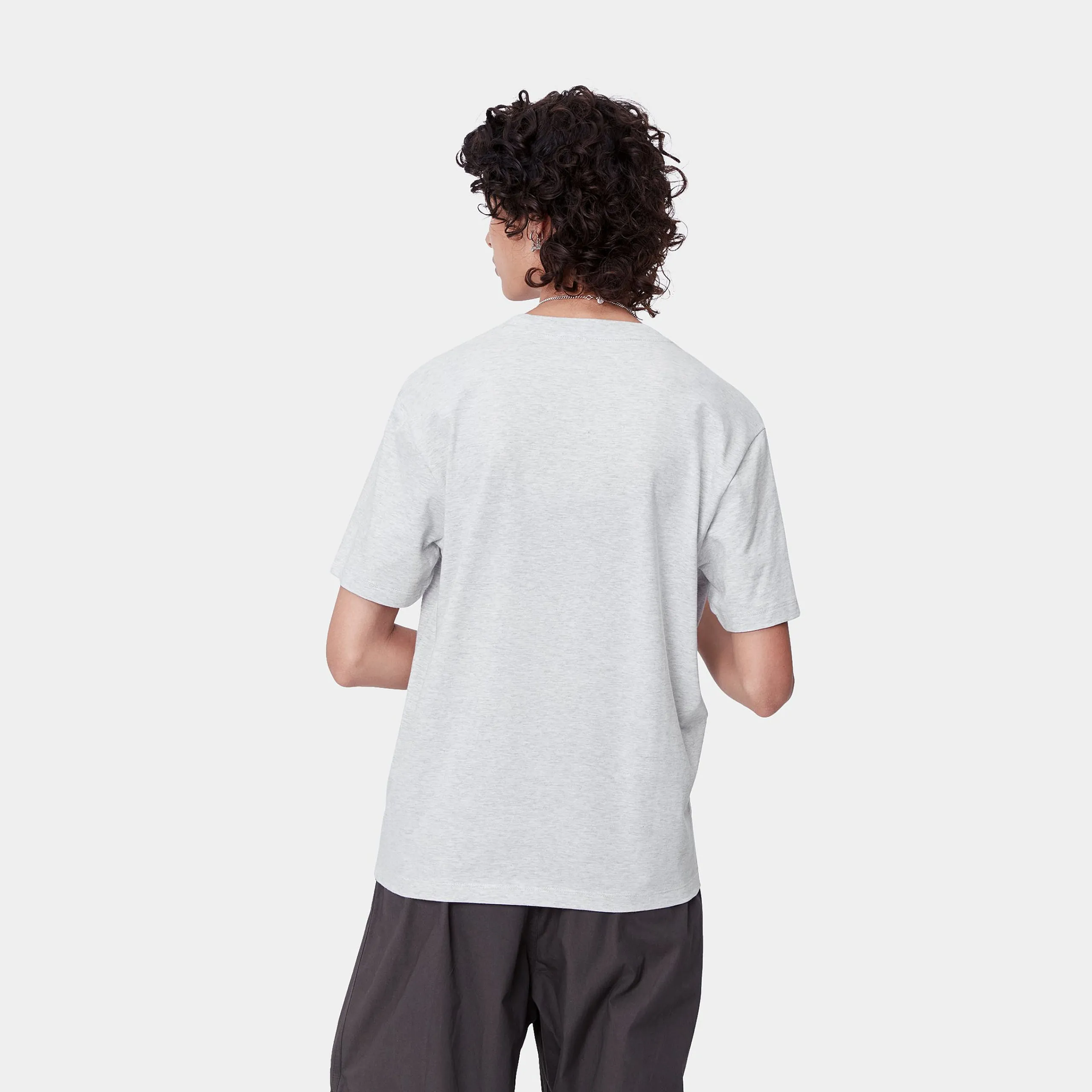 T-Shirts>Carhartt WIP W' S/S Script Embroidery T-Shirt Ash Heather / Dusty Rose