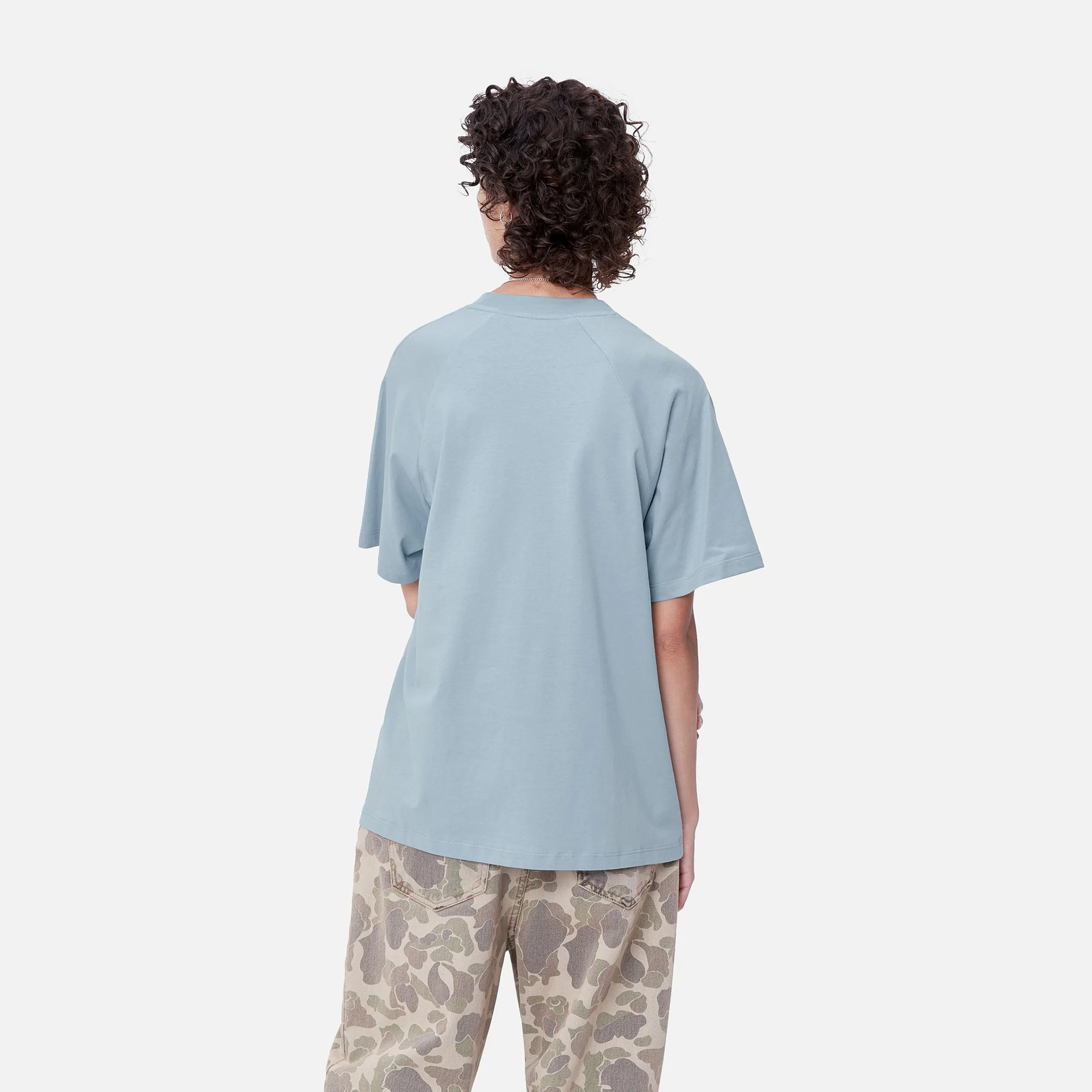 T-Shirts>Carhartt WIP W' S/S Signature T-Shirt Dusty Ice / White