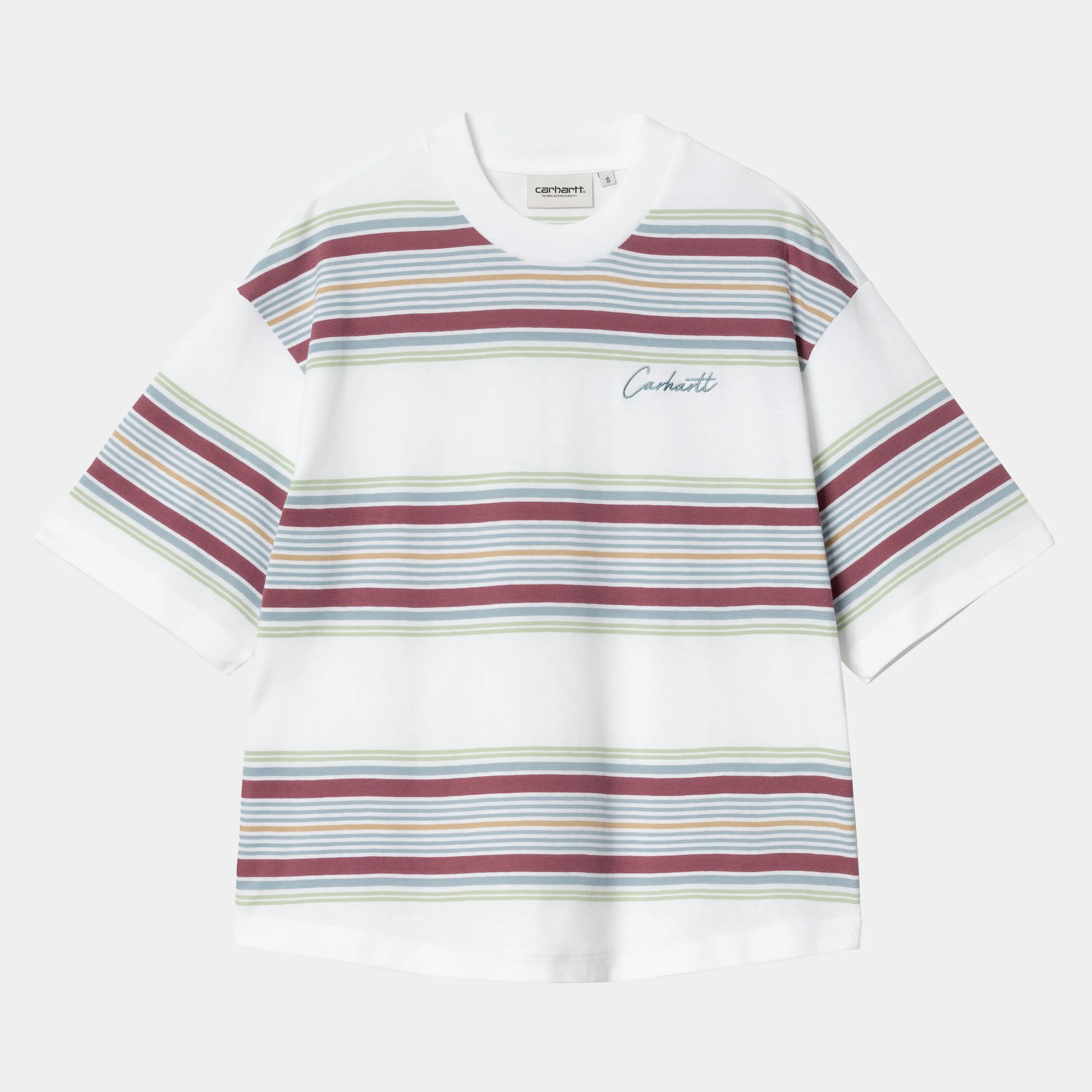 T-Shirts>Carhartt WIP W' S/S Snyder T-Shirt Snyder Stripe, White