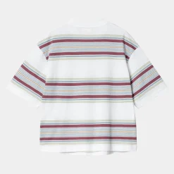 T-Shirts>Carhartt WIP W' S/S Snyder T-Shirt Snyder Stripe, White