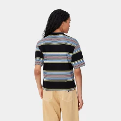 T-Shirts>Carhartt WIP W' S/S Snyder T-Shirt Snyder Stripe, Black